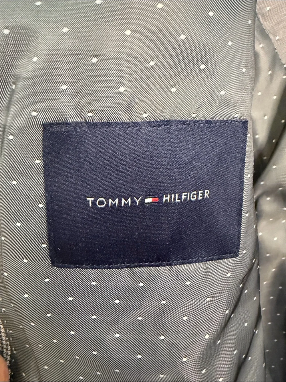 Tommy Hilfiger Gray Two Button Micro-Check Sport Coat Blazer Size 40S